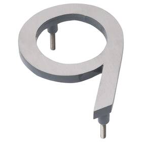 Mhn-16-f-gy2-9 Montague Metal Products 737276020639 Solid Brushed Aluminum Modern Floating Address House Numbers