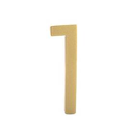 Montague Metal Products 737276020752 16 Inch Gold Alumunim Floating Or Flat Modern House Number 1