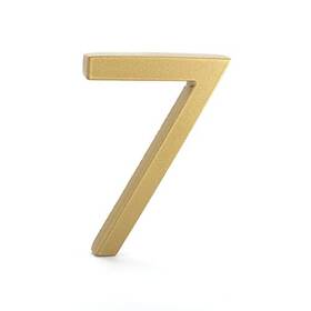Montague Metal Products 737276020813 16 Inch Gold Alumunim Floating Or Flat Modern House Number 7
