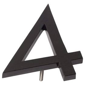 Mhn-24-f-bk1-4 Montague Metal Products 737276027065 Solid Brushed Aluminum Modern Floating Address House Numbers