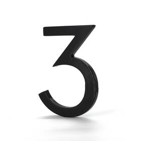 Mhn-04-f-bk1-3 Montague Metal Products Solid Aluminum Modern Floating Address House Numbers 4 Inch Powd