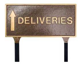 Sp-101s-ls-hbg Montague Metal Products 7.25 Inch X 15.25 Deliveries With Up Arrow Rectangle Wall Plaque Stakes