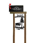 Moose151 Mailbox Post-clingermans Decor Rustic Wildlife Moose Log Cedar