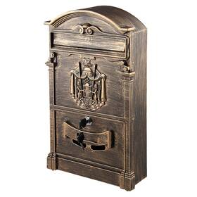 Mopam 975364080026 Wall Mount Locking Mailbox Vintage Lockable Metal Mailboxes Large Capacity