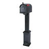 Mopp341bl Postal Pro Large Black Mailbox Post Combo Residential Rust Proof