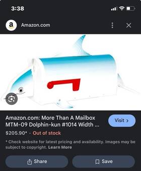 Mtm-09 More Than A Mailbox #1014 Dolphin Rare Discontinued Dolphin-kun