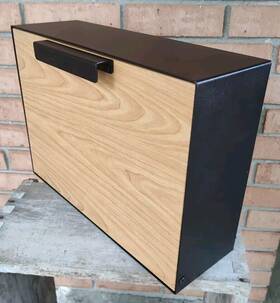 Movo Home 628678229181 Wall Mount Mailbox Allen Modern Wood Face Trim For House New