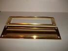 Ms00br.3 Gibraltar Standard Brass Steel Metal Mail Slot Spring Loaded Front 13 Long