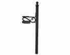 Msr-nb Mailbox Stand Round Post John Scroll Better Box Mailboxes Universal Diy Cast Aluminum For Any Curbside