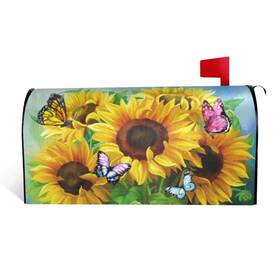 Mc2310 Mtzbgs Hello Summer Sunflower Butterfly Mailbox Covers Magnetic Outdoor Decor