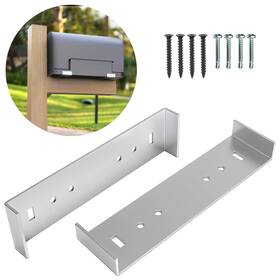 Dt00222t Muzziou Mailbox Mounting Bracket 8 Inch Floor Rust-free Heavy Duty Metal Mount Kit