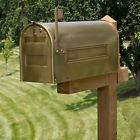 Mx917734 Naiture Locking Post Mount Brass Mailbox Oversized Antique 711811595660
