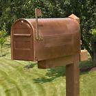 Mx917735 Naiture Woodward Locking Post Mount Copper Mailbox