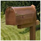 Mx917744 Naiture Locking Post Mount Copper Mailbox In Finish