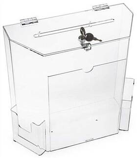 My Charity Boxes 610877657148 Extra Large Donation Collection Office Suggestion Comment Acrylic Bal