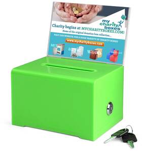 My Charity Boxes 636601431396 Donation Collection Ballot Box Ticket And Drawing Voting Or Comment Office