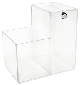 My Charity Boxes 636601432140 Deluxe Donation Collection Box For Fundraising Campaigns - With Two C