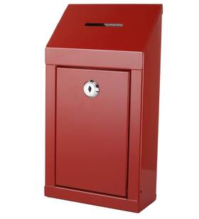 My Charity Boxes 636601432164 Metal Donation Box Steel Collection Office Suggestion Secure