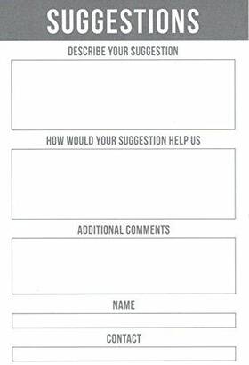 My Charity Boxes 722512254541 Office And Work Comment Suggestion Cards 100 Sheets Per Pack B