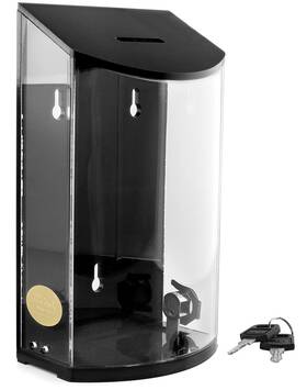 Ac-02 My Charity Boxes Mcb - Rounded Acrylic Box Donation Collection Tip