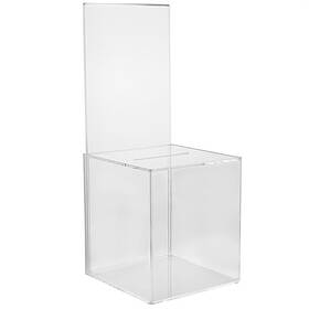 Ac-25 My Charity Boxes Acrylic Donation Ballot Box Fundraising Coin Collection Tip Offic