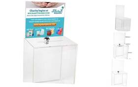Ac-17 My Charity Boxes Fba Extra Large Acrylic 16 Inch H Box With Display X 7 W 8 Height