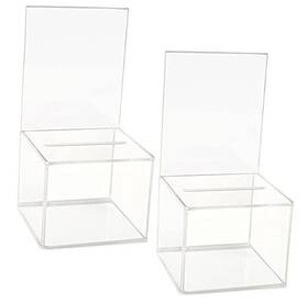Ac-18 My Charity Boxes Inc. Acrylic Donation Ballot Box Fundraising Coin Collection Tip 5 Inch X
