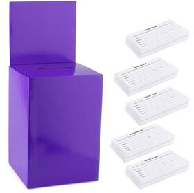Pb-04 My Charity Boxes Large Thick Cardboard Raffle Ballot Box 9.5 Inch H X 6.5 W D Donatio