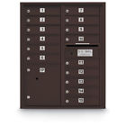 N1029441brnz Postal Products Silver Standard Door Front Load Horizontal Mail Center
