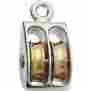 00038613173408 N243600 National 25 Pk Die Cast Brass 3 4 Dia Double Sheave No-rust Rope Pulley