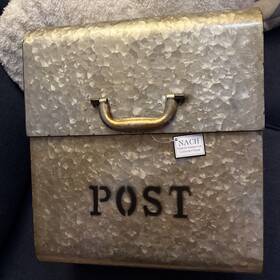 Nach 445049186132 Cj Largemailbox Rust Resilient Metallic Coated Finish Wall Mount 13.5 Inch Tall