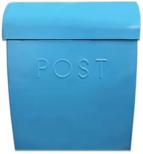 Nach 881391001148 Large Wall Mount Mailbox 5.07 X 12.44 5.39 Inches Blue Mailboxes For O