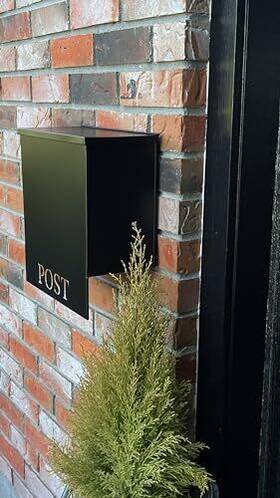Nach 881391009861 Stanley Post Large Mailbox Black Mailboxes For Outside Wall Mount Rust Resi