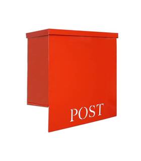 Nach 881391009878 Stanley Post Large Mailbox Metal Mailboxes For Outside Wall Mount Rust