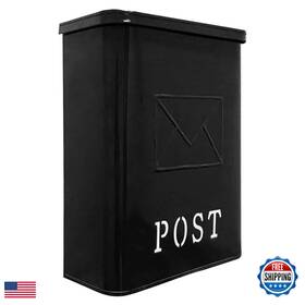 Nach B07qf663gy Mailboxes For Outside Wall Mount 9.5 X 4.72 14.96 Inch Black Mailbox