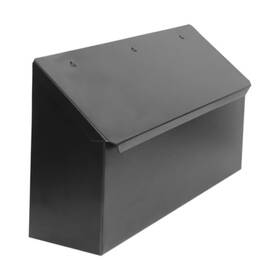 Mb-6999blk Nach Black Long Wall Mount Mailbox Rust Resistant Metal Mailboxes For Ou