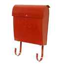 Nach Wall Mounted Steel Newspaper Slot Mailbox Red Vintage Rustic Fire Engine 770327447665