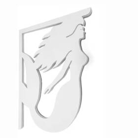 Nature Brackets 744759724267 Decorative 16 Inch Paintable Pvc Mermaid Mailbox Or Porch Bracket