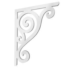 Nature Brackets 810023620198 Decorative 16 Inch Paintable Pvc Scroll Mailbox Or Porch Bracket