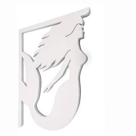 Nature Brackets 850002053074 Decorative 16 Inch Paintable Pvc Mermaid Mailbox Or Porch Bracket