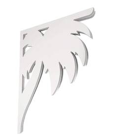 Nature Brackets 850002053081 Decorative 16 Inch Paintable Pvc Palm Mailbox Or Porch Bracket