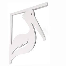Nature Brackets 850002053173 Mailbox Porch 16 Inch Decorative Paintable Pcv Pelican In White