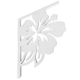 Nature Brackets 850002053401 Decorative 16 Inch Paintable Pvc Hibiscus Mailbox Or Porch Bracket