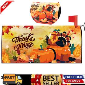 Neeklinny 756499196389 Fall Bounty Cornucopia Magnetic Mailbox Cover Thanksgiving Autumn Standard 21x18