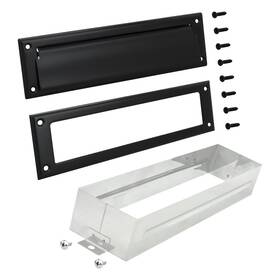 Dd20-0 Nuk3y Products K3 Solid Brass Mail Slot With Sleeve Matte Black 13 Inch X 3.625