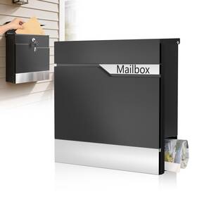 Numeroustar Ns-3405 Metal Mailbox Wall Mount Large Locking With Key Lock Hanging Secure