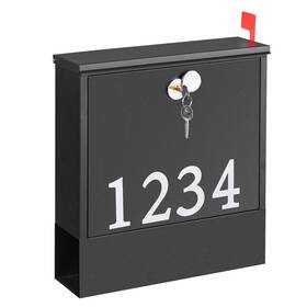 N09wm004bb Nunsino Mailbox Wall Mounted With Lock For House Hanging Metal Outside Ga