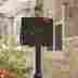 Oasisjr6200b Architectural Mailboxes Mailbox Post Mount Locking Oversized Galvanized Steel Mail Box Parcel Lock Black 719363197172