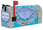 06116 Ocean Mailbox Wrap Blue Cover Crab Tropical Magnet