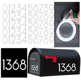 Mn-002 Olaine 3 Inch Reflective Mailbox Numbers For Outside 5 Sets White